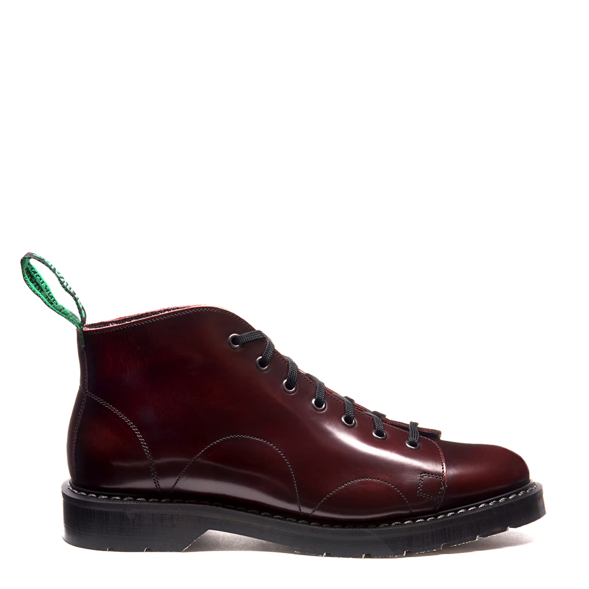Solovair Monkey Boot in Burgundy Rub-off