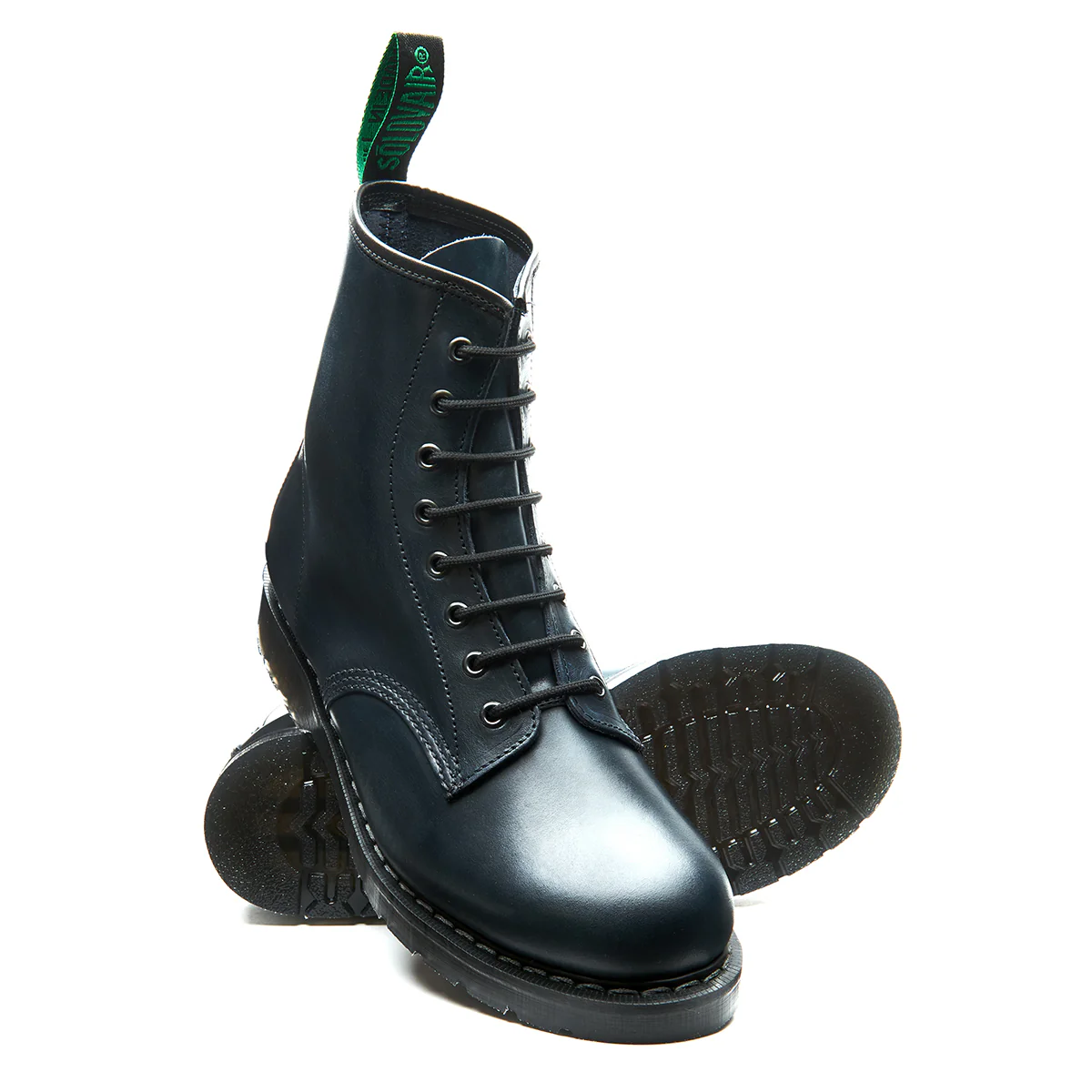 Solovair 8 Eye Derby Boot in Navy Gaucho