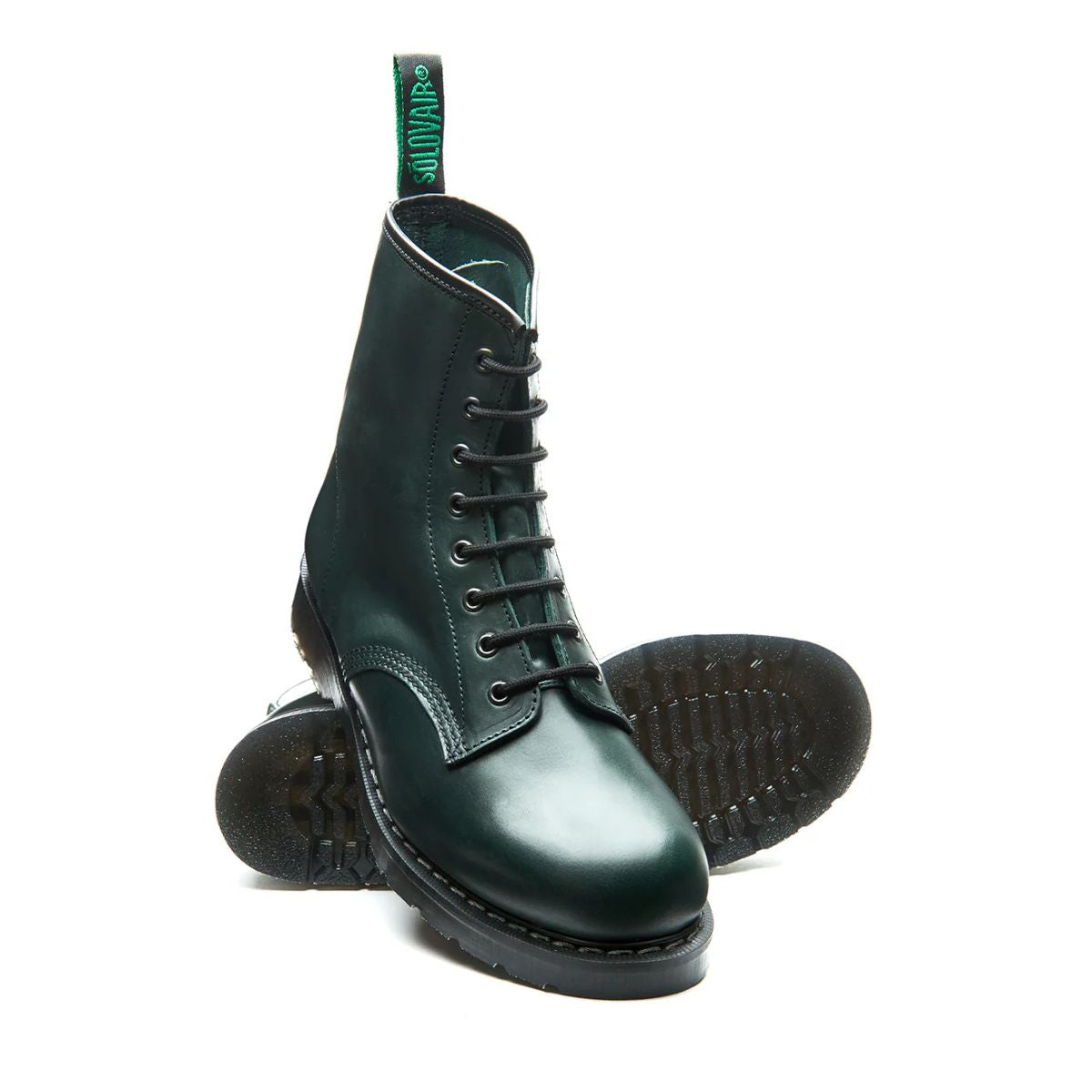 Solovair 8 Eye Derby Boot in Green Gaucho