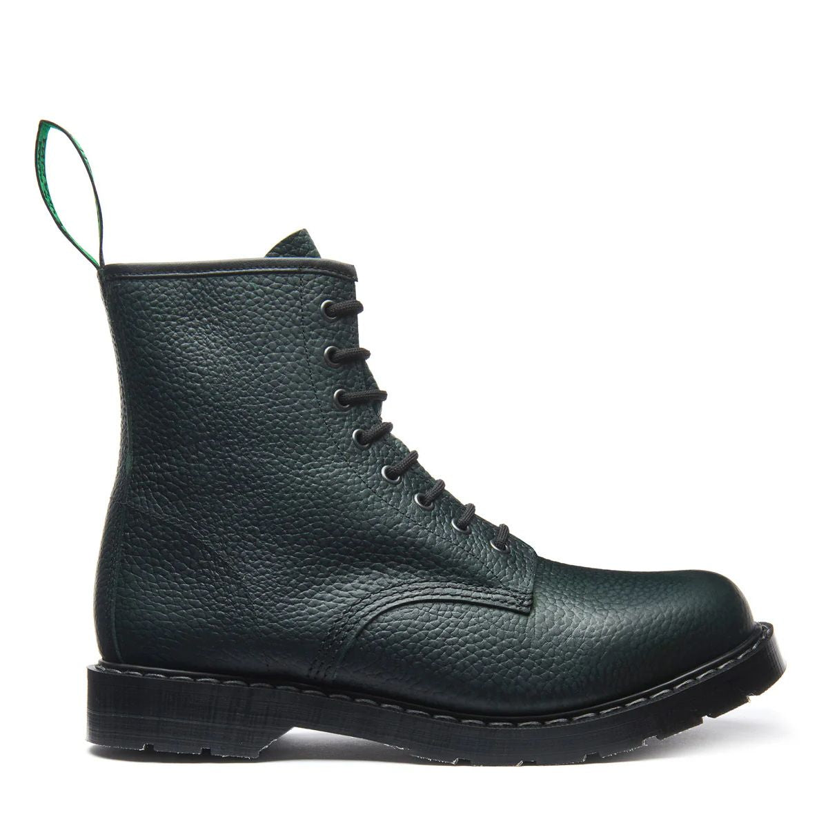 Solovair 8 Eye Derby Boot in Green Gaucho Grain