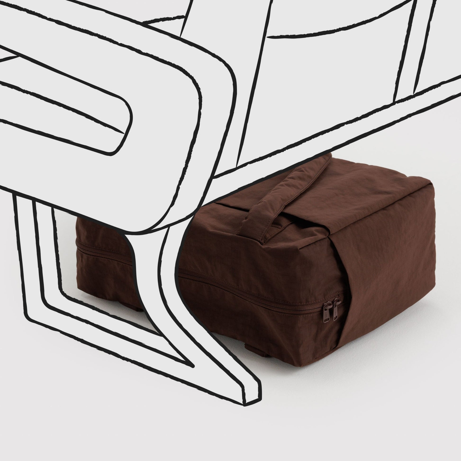 Baggu Small Cloud Carry-On in Coffee