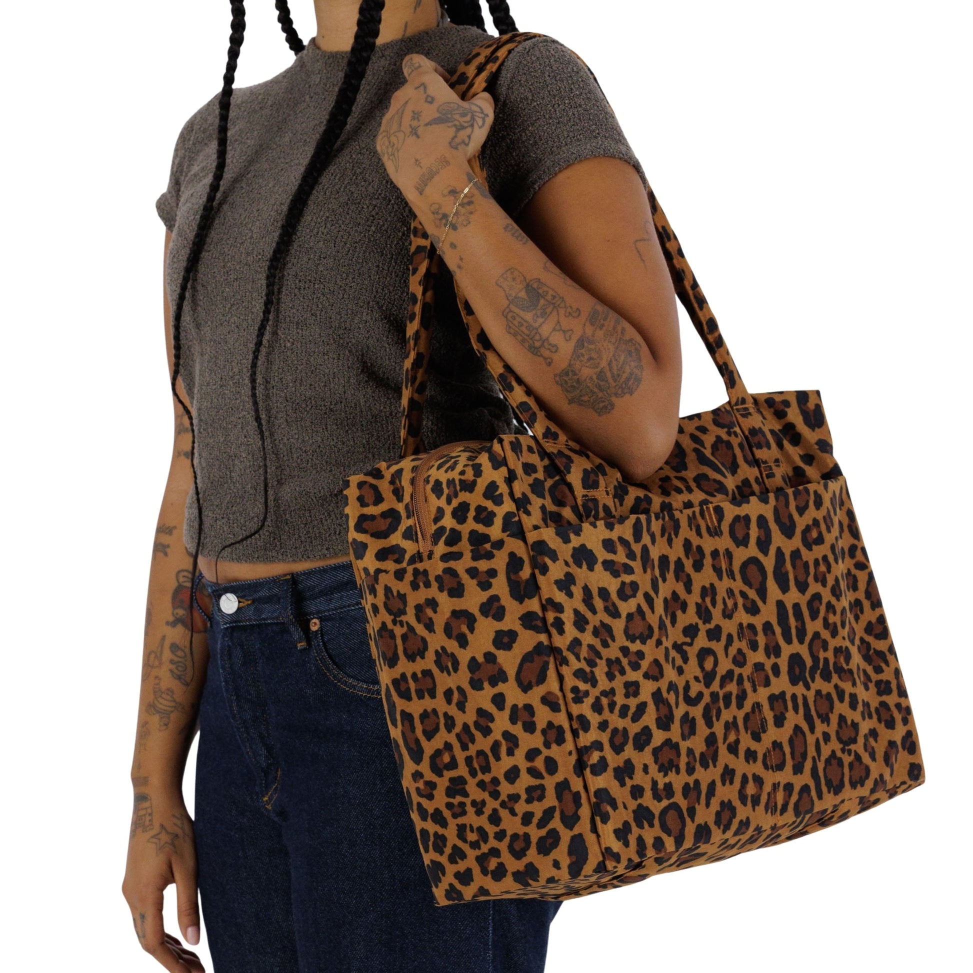 Baggu Small Cloud Carry-On in Leopard