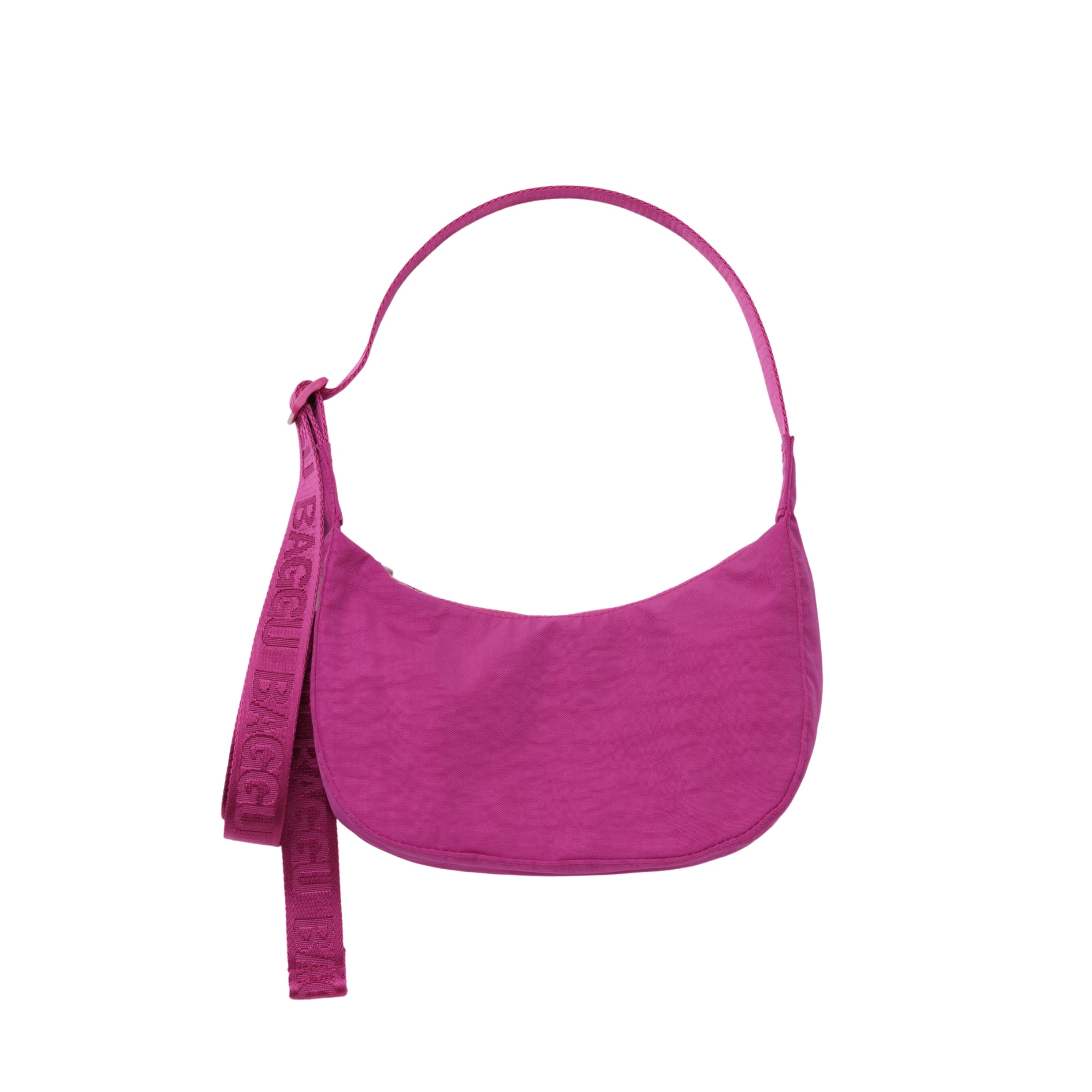 Baggu Small Nylon Crescent Bag in Deep Fuchsia