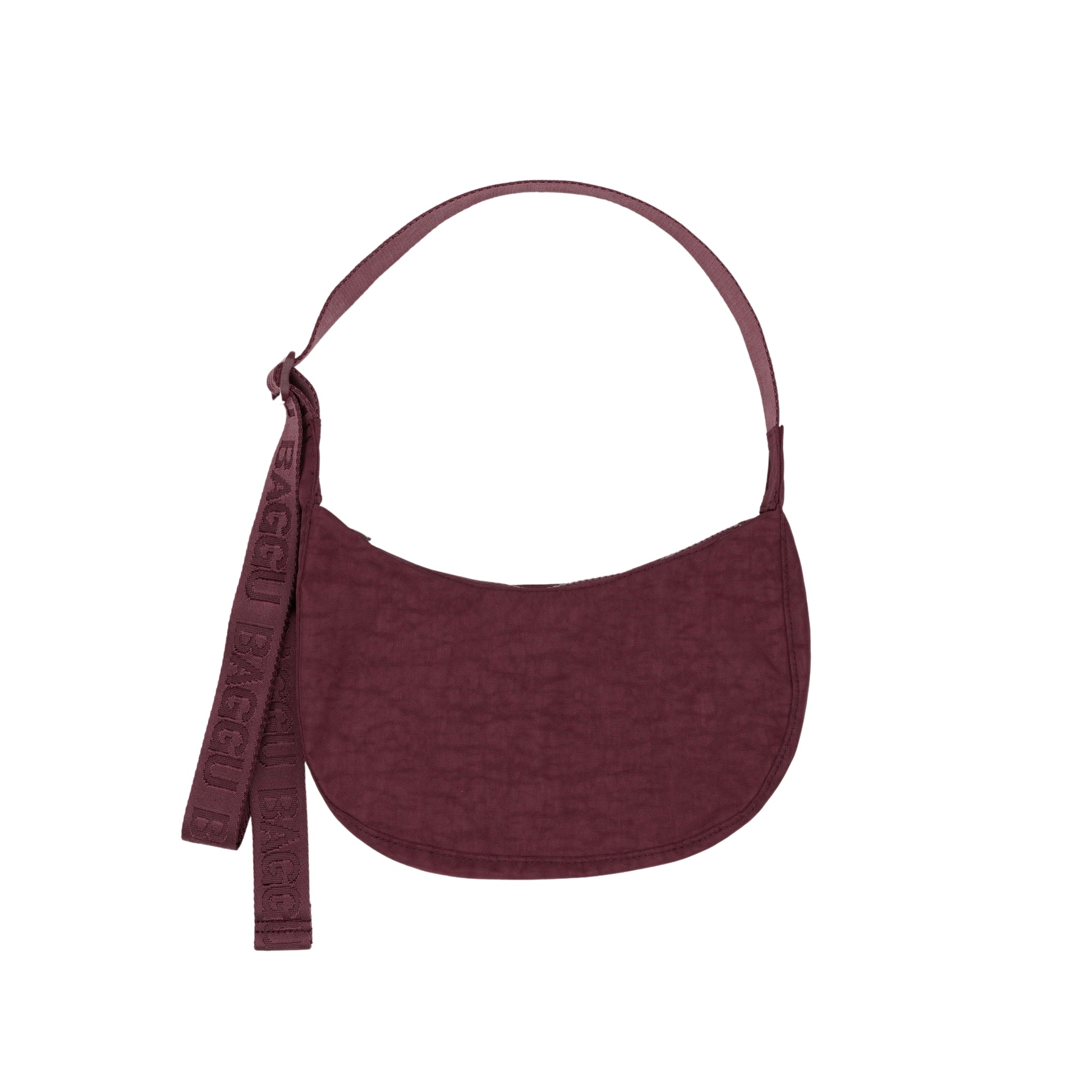 Baggu Small Nylon Crescent Bag in Mahogany