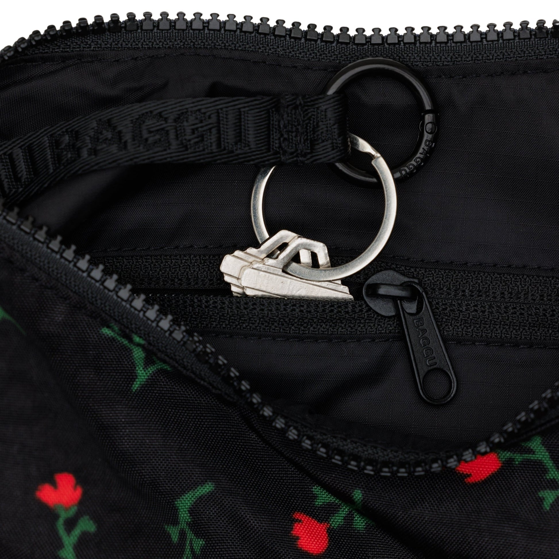 Baggu Small Nylon Crescent Bag in Painted Wildflower