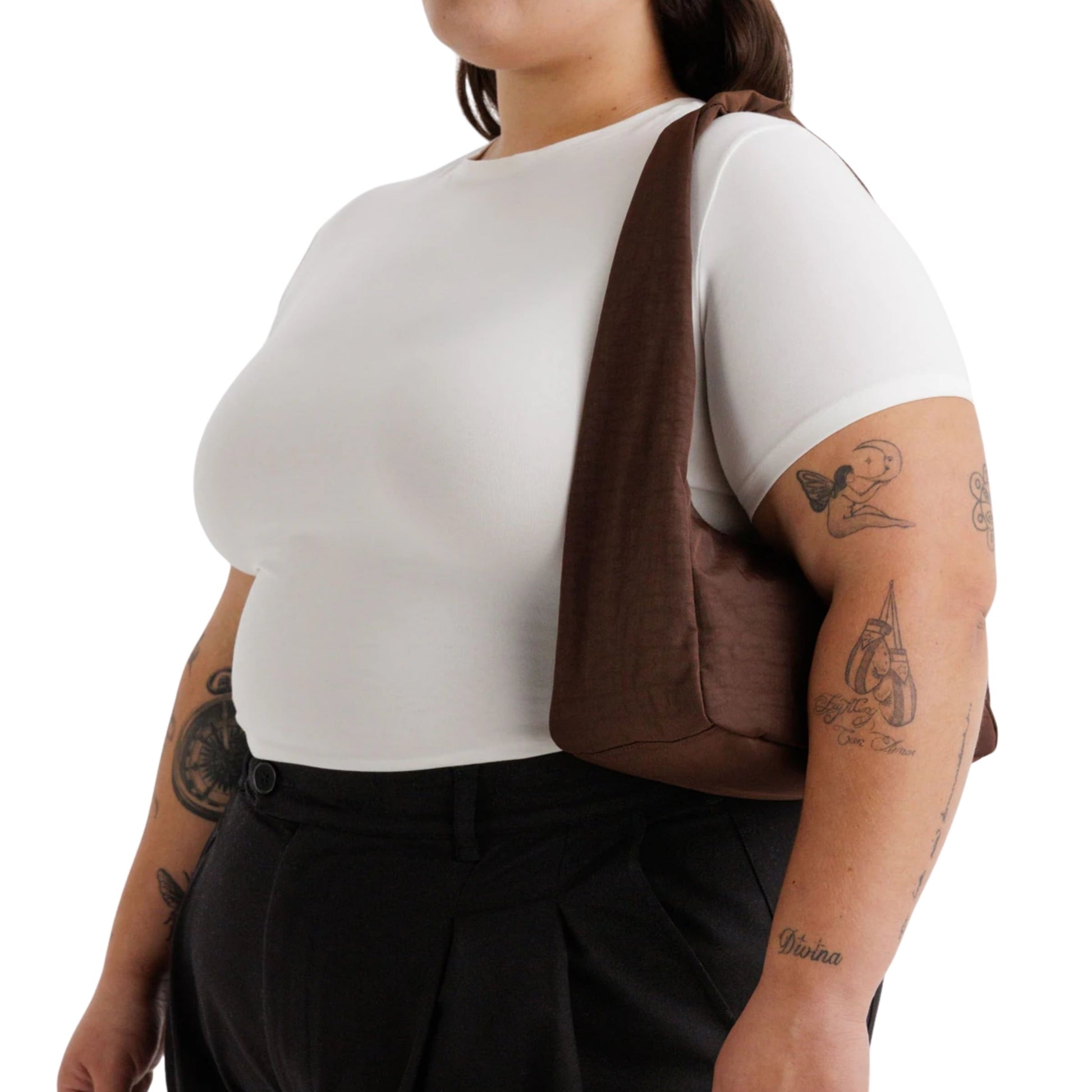 Baggu Small Nylon Meringue Bag in Coffee
