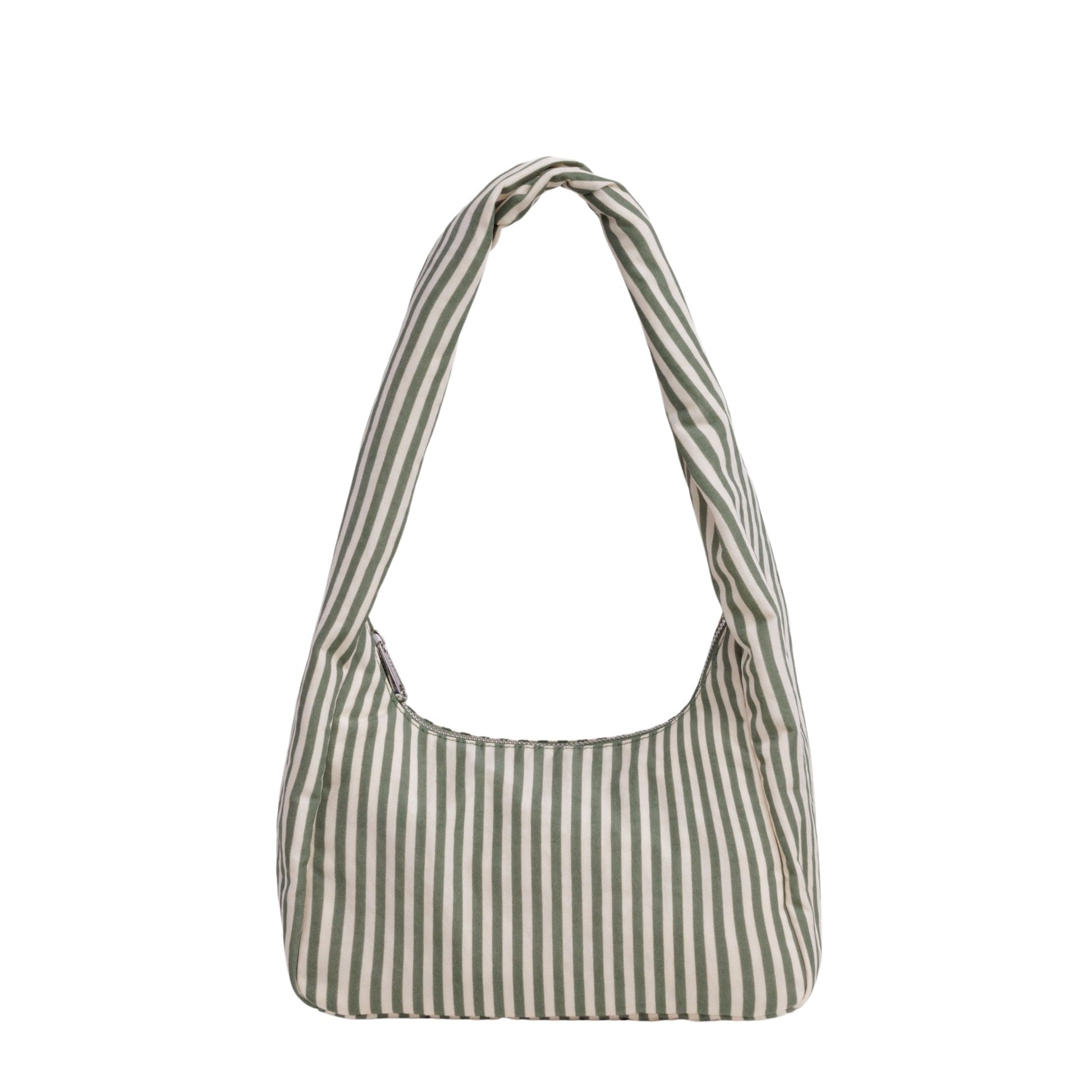 Baggu Small Nylon Meringue Bag in Sage Stripe