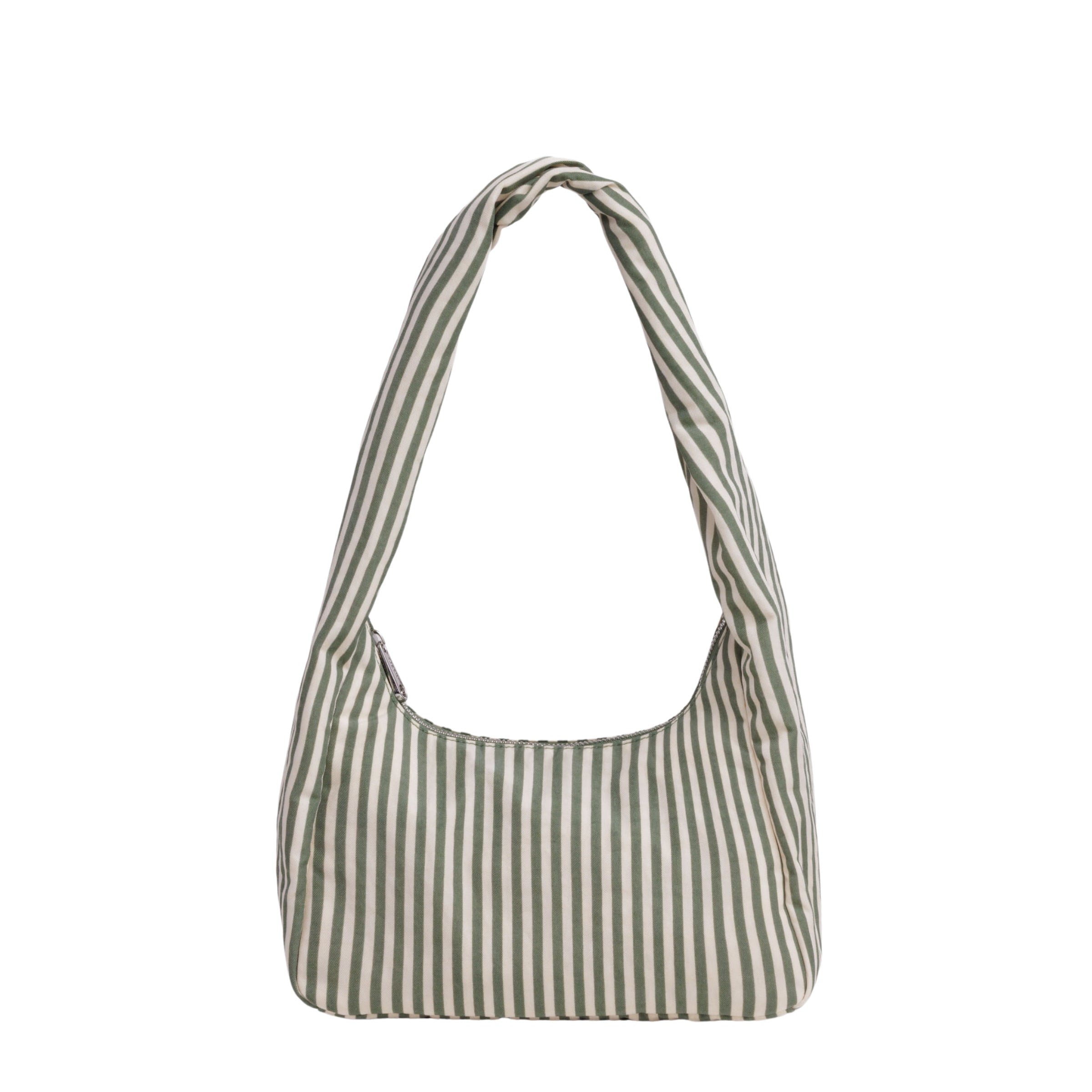 Baggu Small Nylon Meringue Bag in Sage Stripe