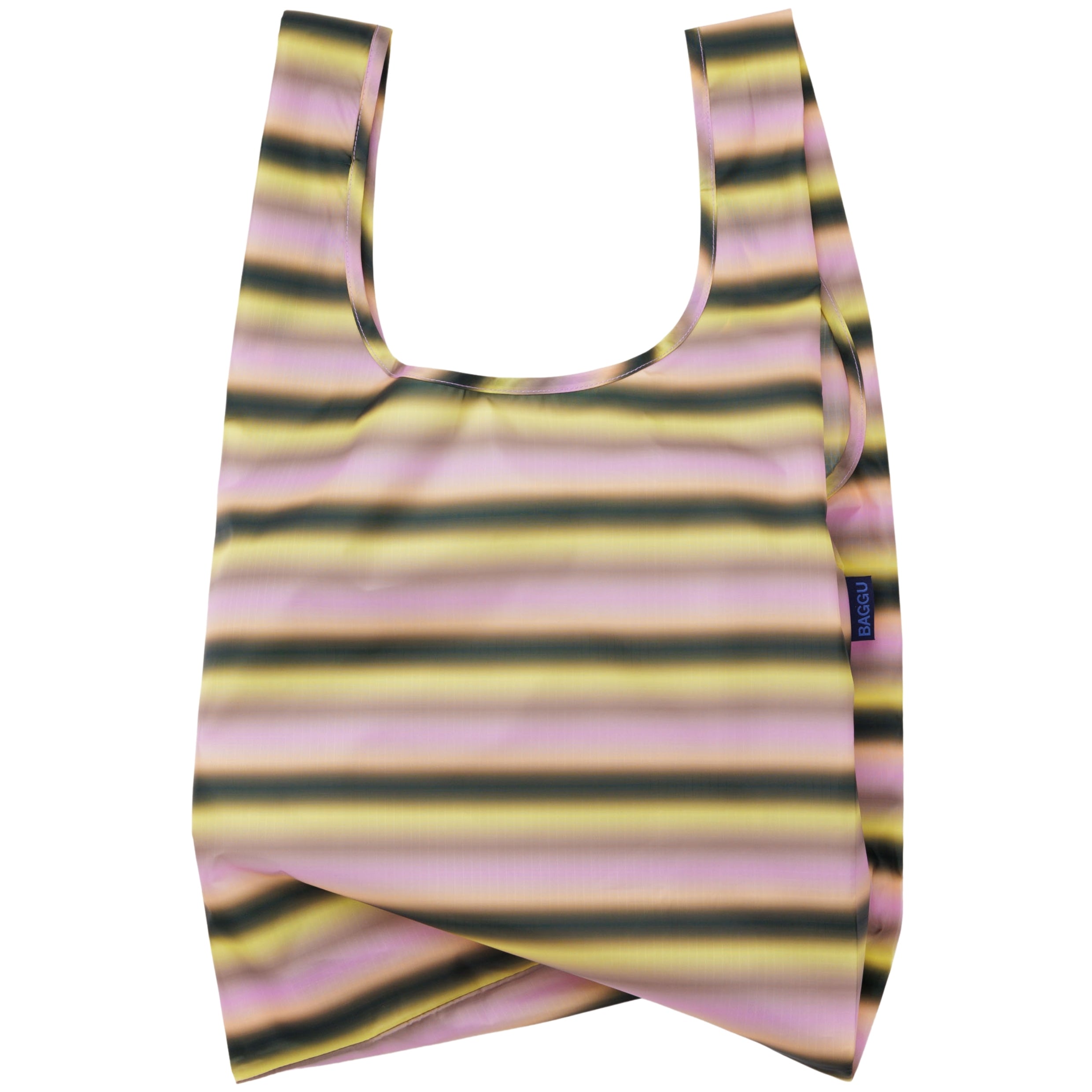 Baggu Standard Bag in Gradient Stripe Pink & Yellow