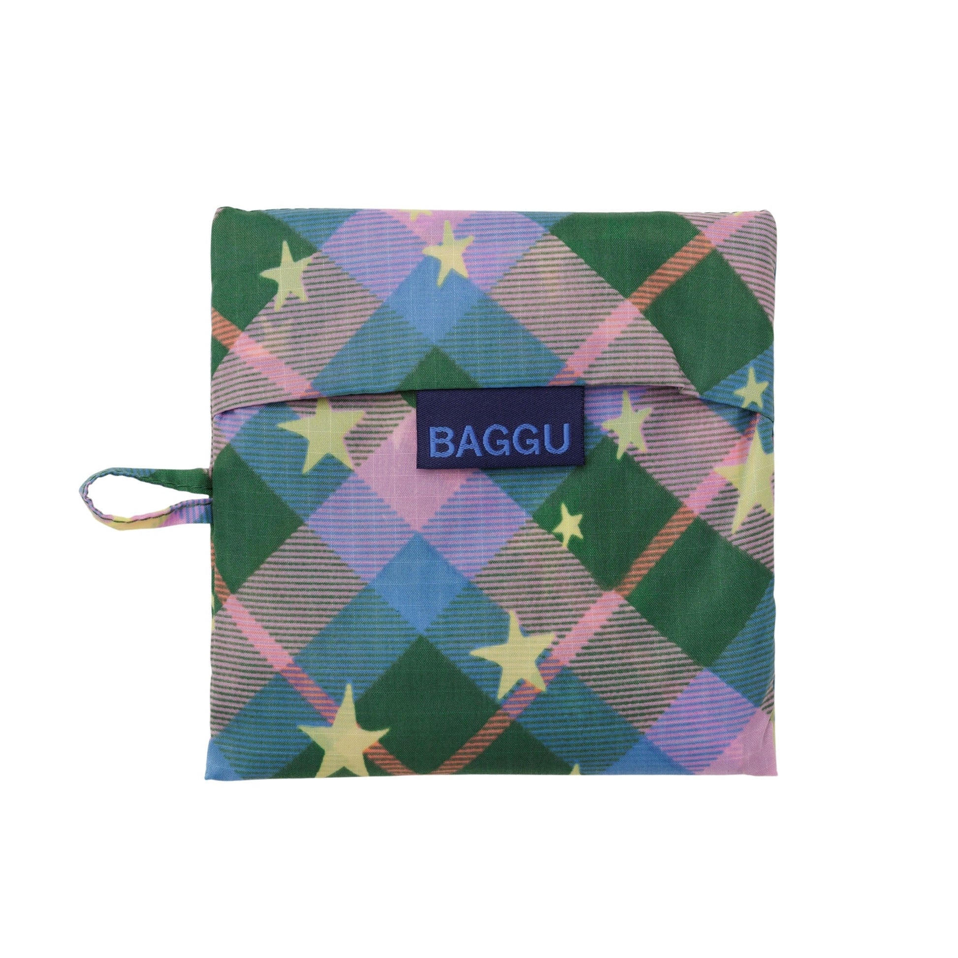 Baggu Standard Bag in Green Star Plaid