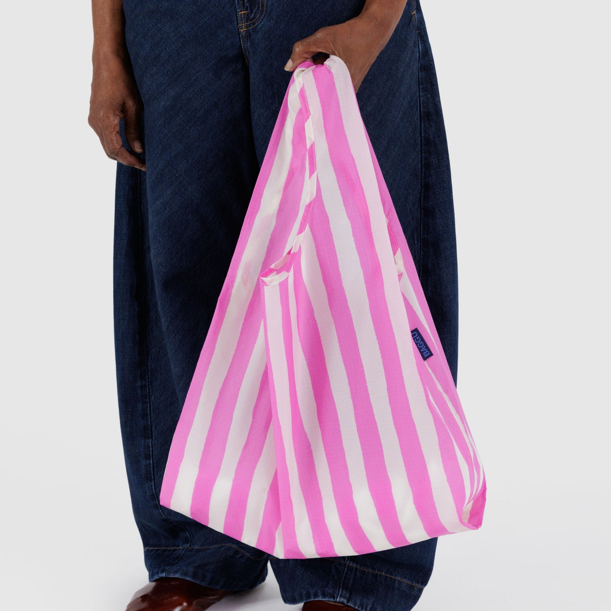 Baggu Standard Bag in Pink Painted Stripe
