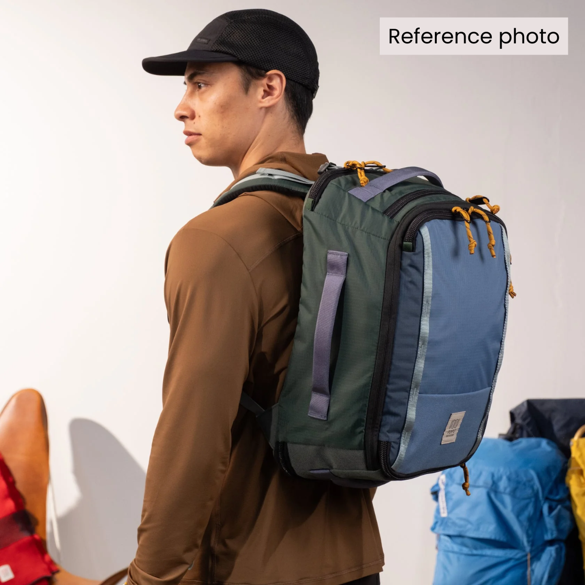 Topo Designs Global Travel Backpack in Navy/Sahara