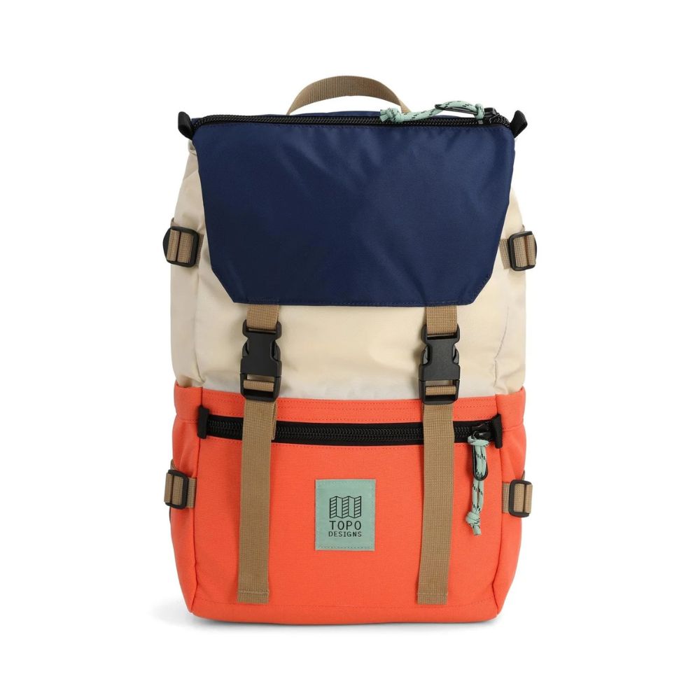 Topo Designs Rover Pack Classic in Almond/Emberglow