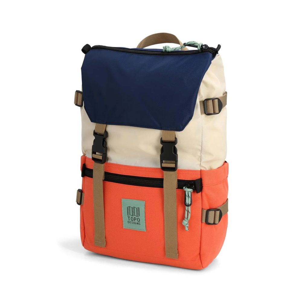 Topo Designs Rover Pack Classic in Almond/Emberglow