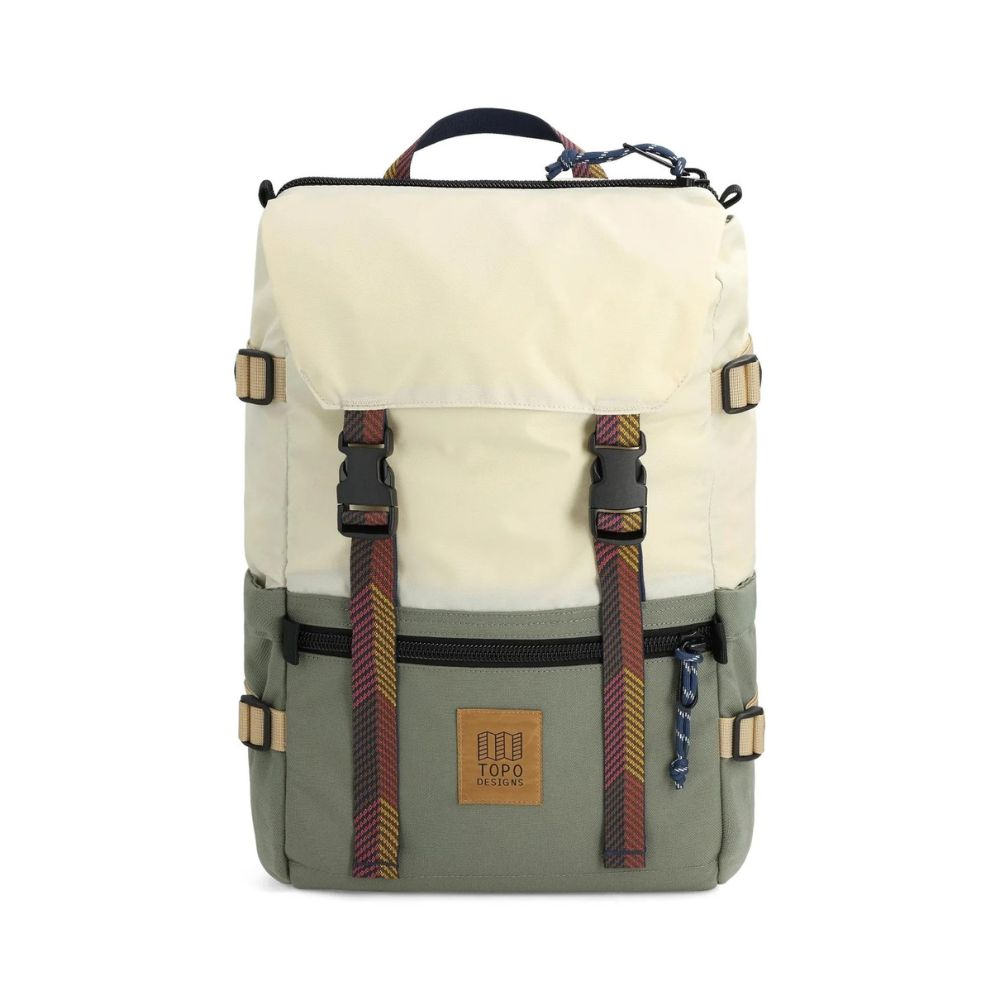 Topo Designs Rover Pack Classic in Bone White/Beetle
