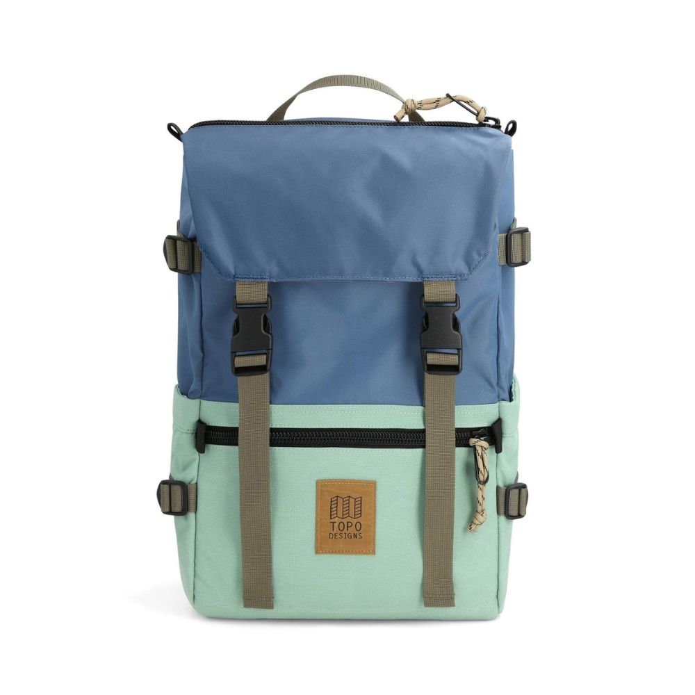 Topo Designs Rover Pack Classic in Stone Blue/Ash Green