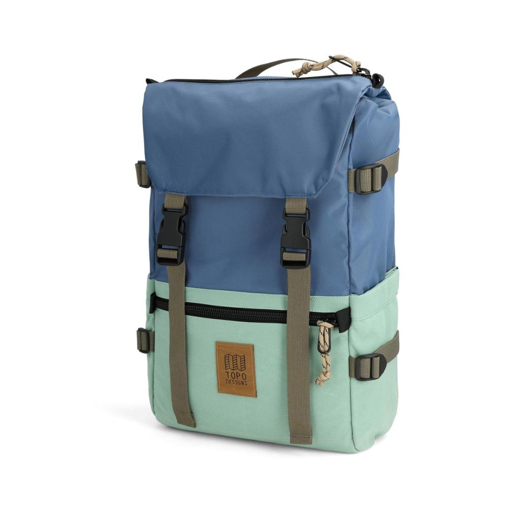 Topo Designs Rover Pack Classic in Stone Blue/Ash Green