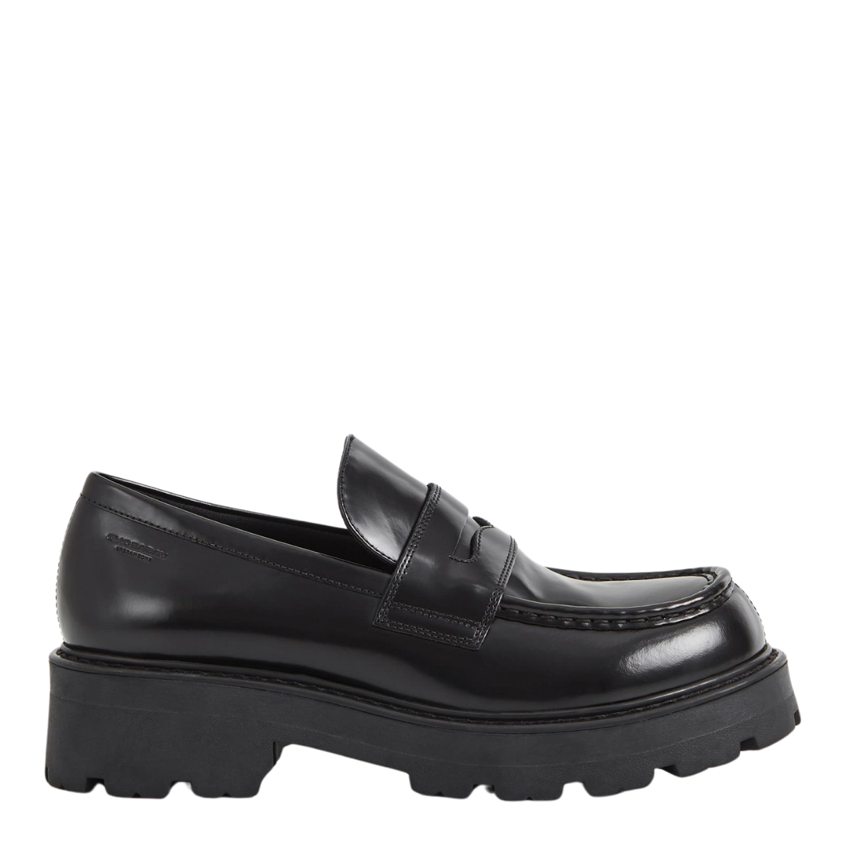 Vagabond Women's Cosmo 2.0 Loafers in Black Polished Leather