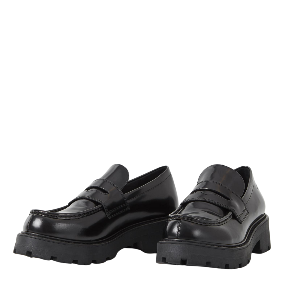 Vagabond Women's Cosmo 2.0 Loafers in Black Polished Leather