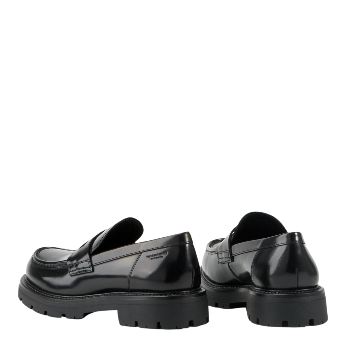 Vagabond Men's Cameron Loafers in Black Polished Leather