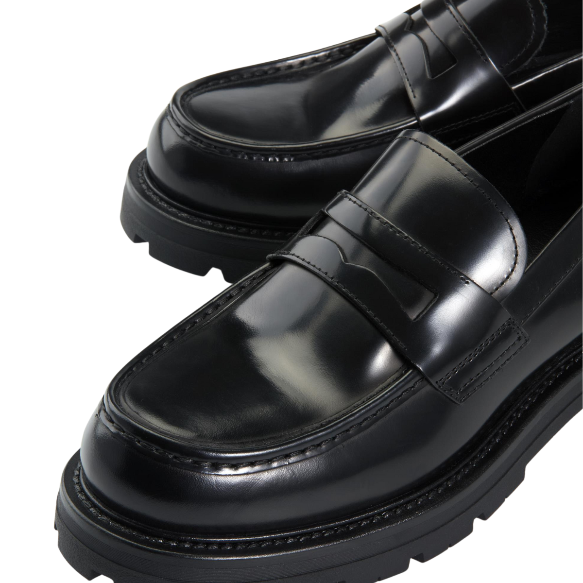 Vagabond Men's Cameron Loafers in Black Polished Leather
