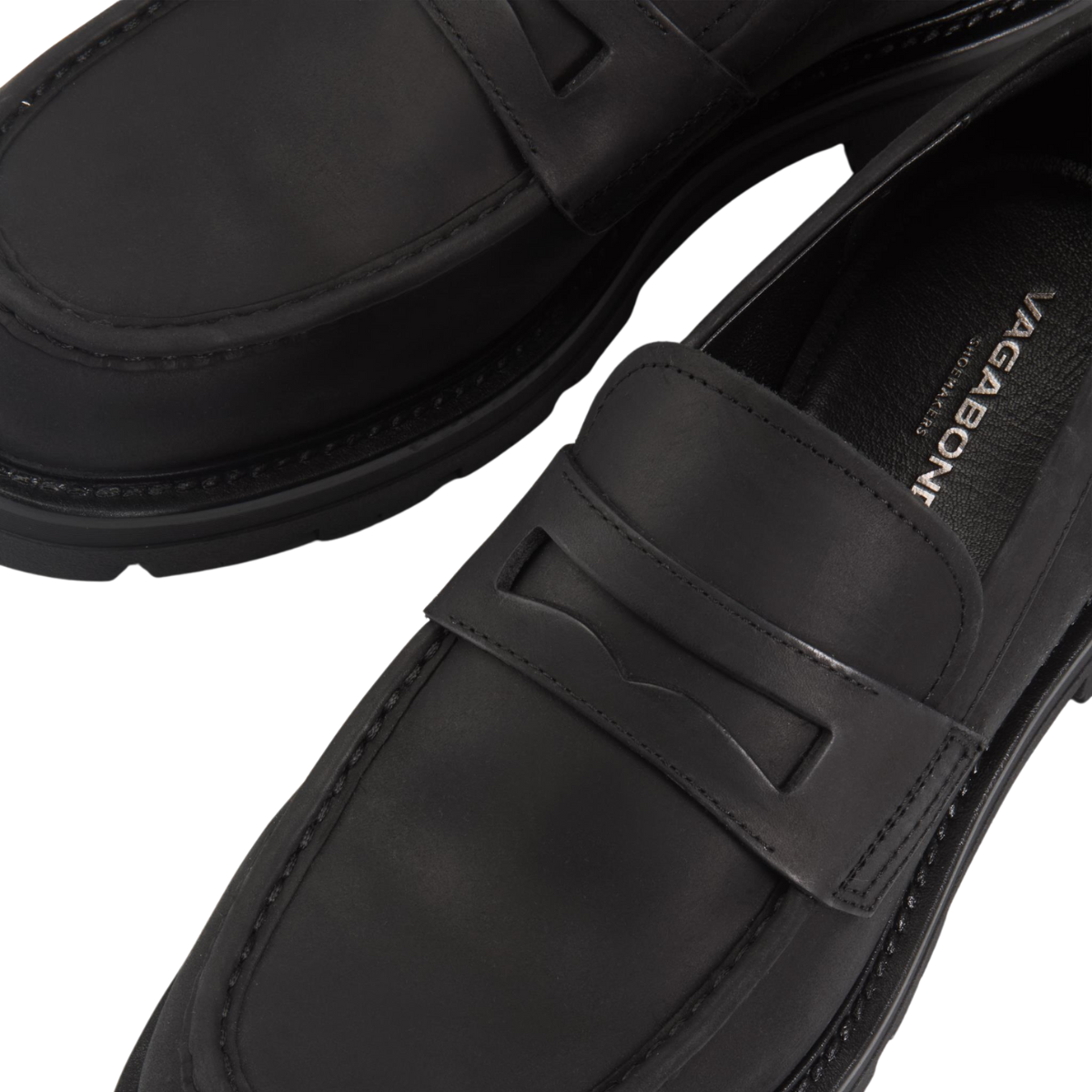 Vagabond Men's Cameron Loafers in Black Oily Nubuck