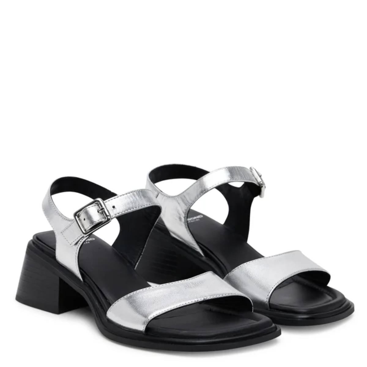 Vagabond Women's Ines Sandals in Silver Metallic Leather