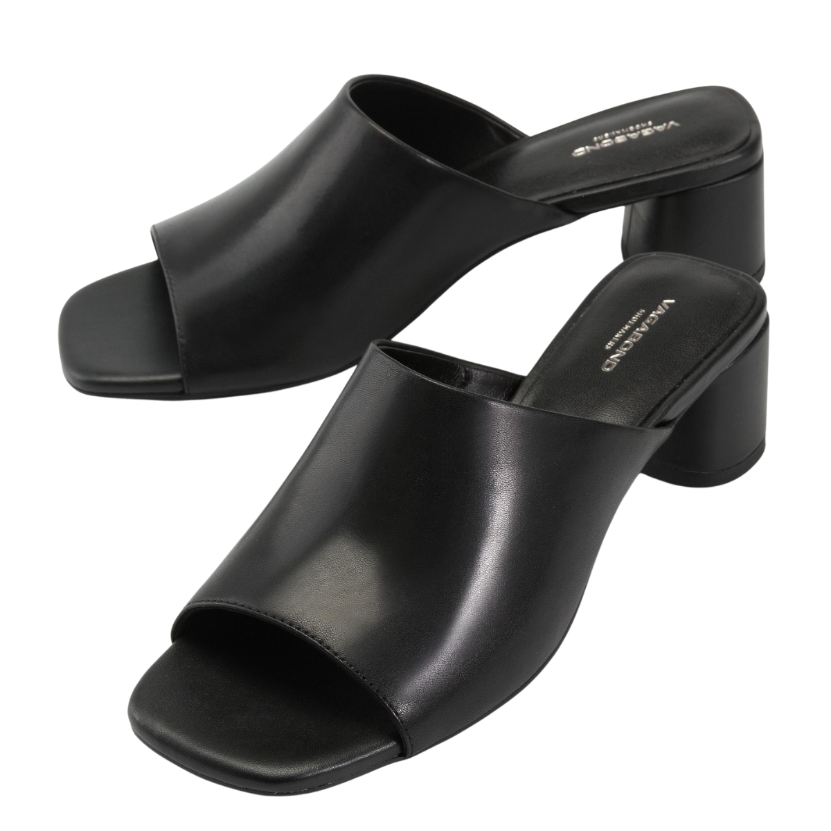 Vagabond Women's Piper Mules in Black Leather