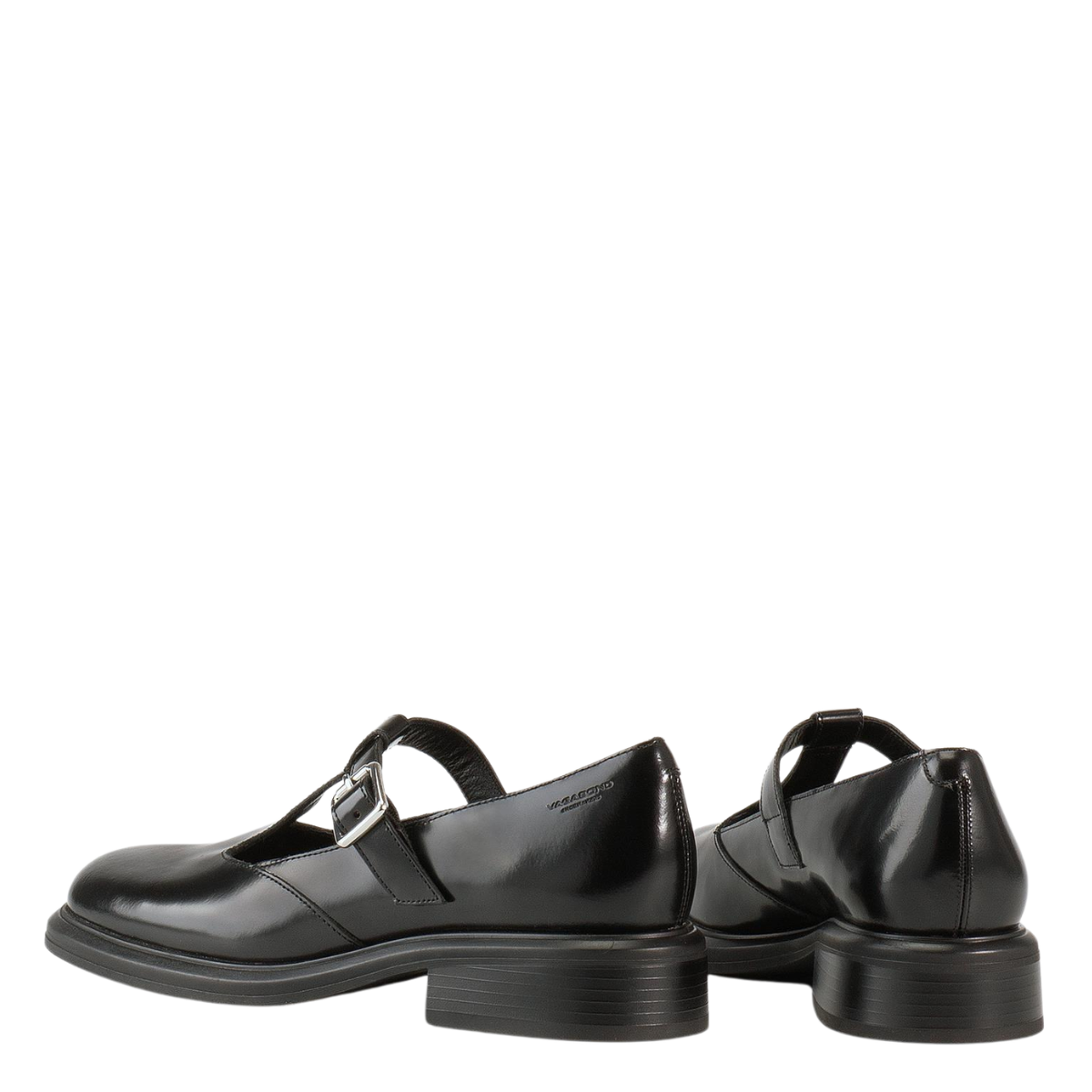 Vagabond Women's Ellis Shoes in Black Polished Leather