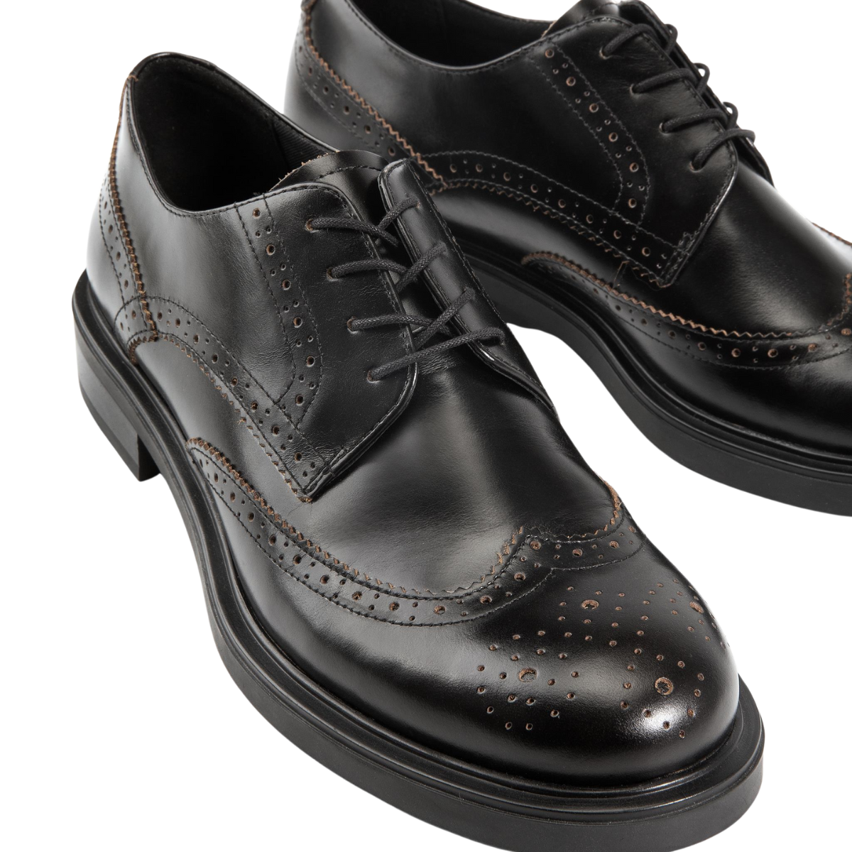 Vagabond Women's Freya Oxford in Black Contrast Edges