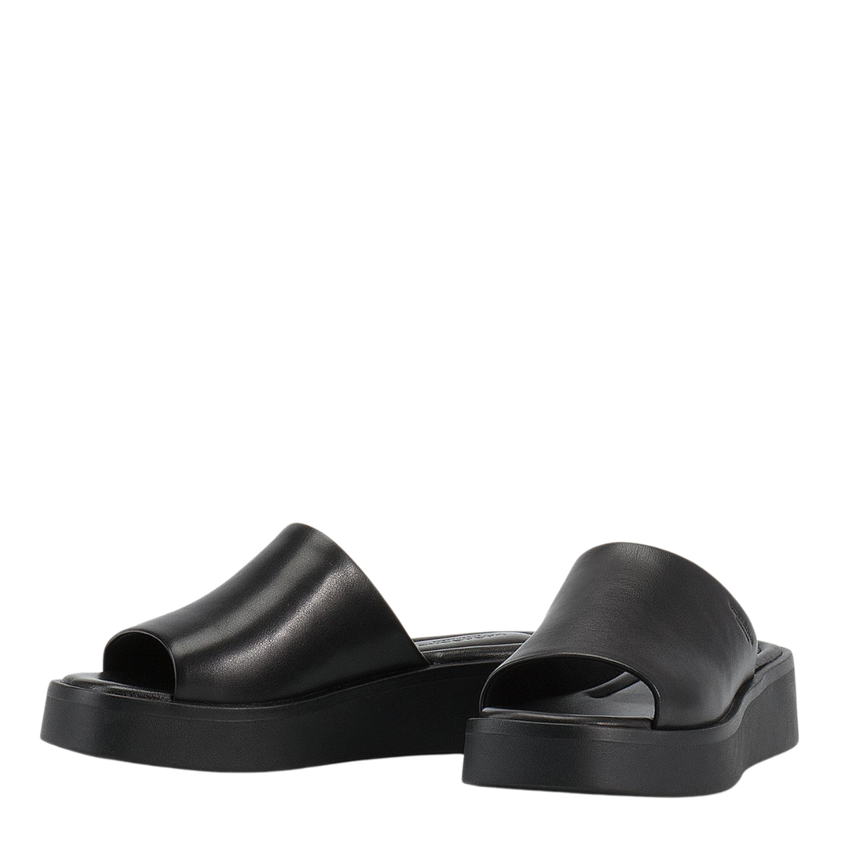 Vagabond Women's Danya Flatform Sandals in Black Leather
