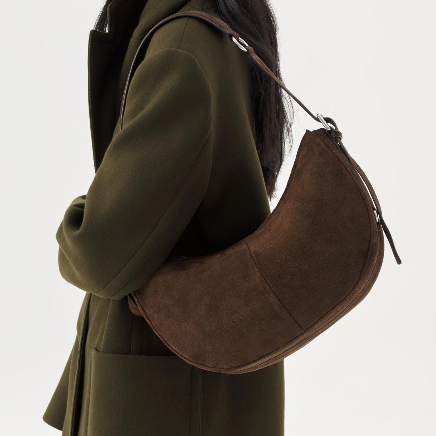 Vagabond Itami Bag in Dark Brown Suede