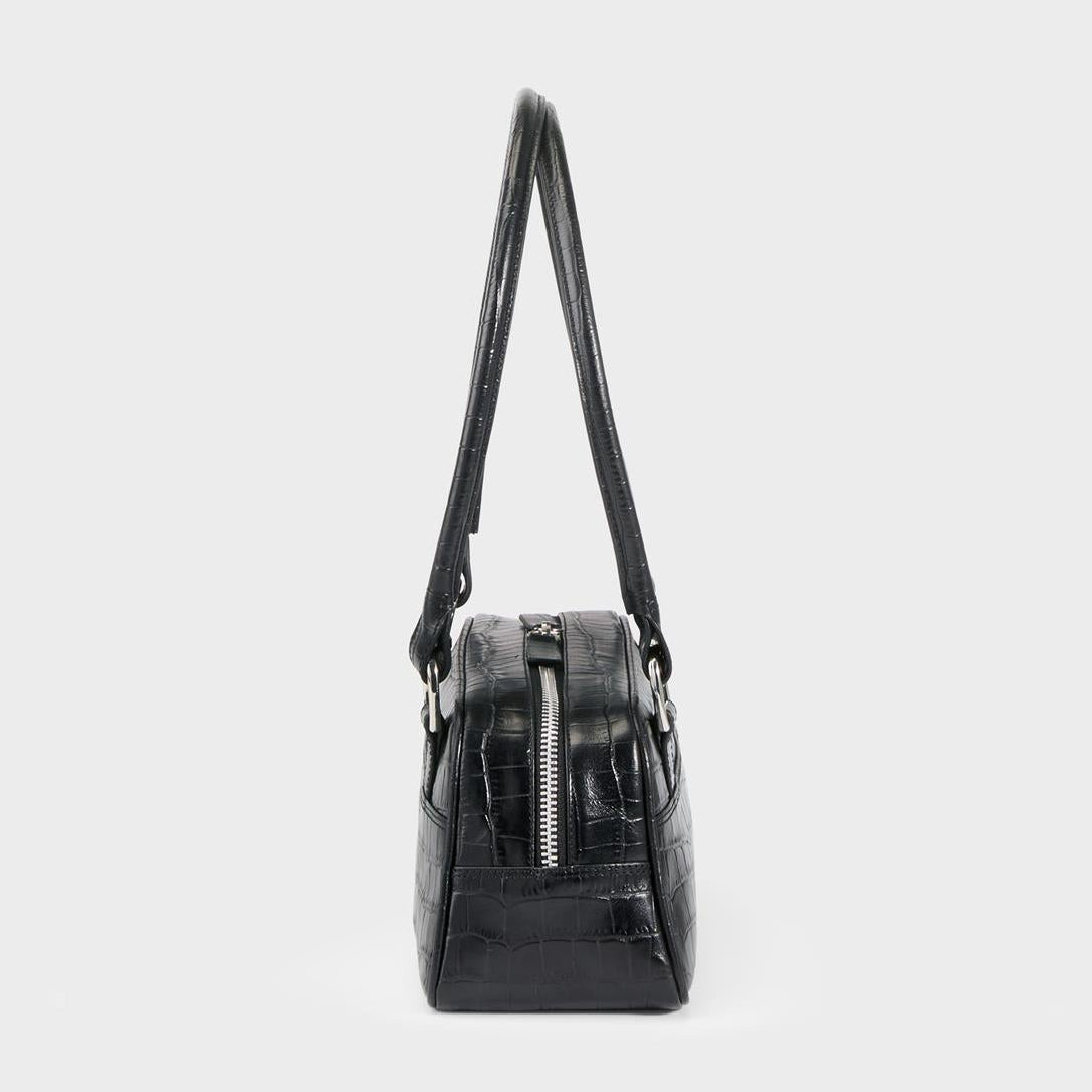 Vagabond Nomi Mini Bag in Black Embossed Leather