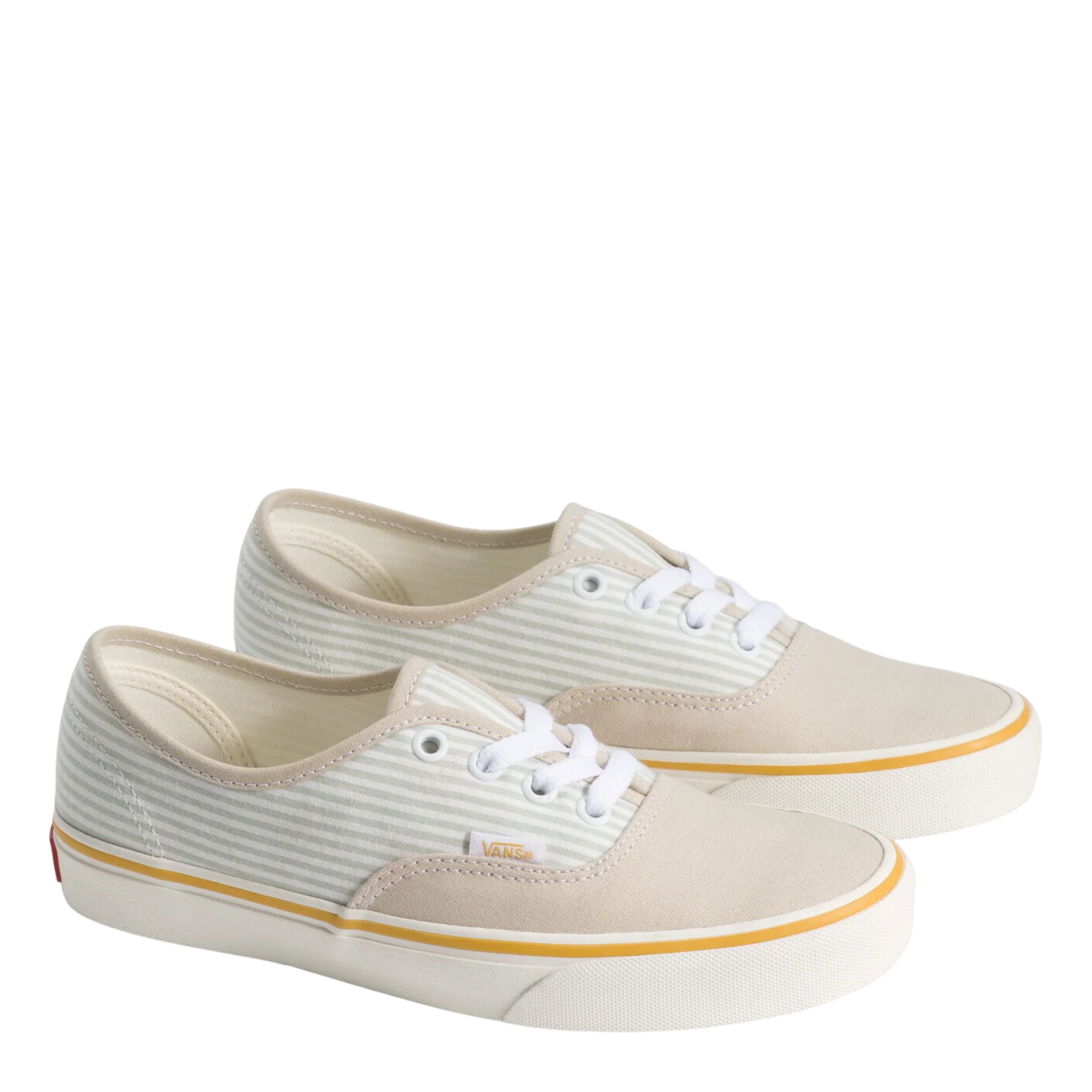 Vans Women's Authentic Stripes Skate in Space Yellow