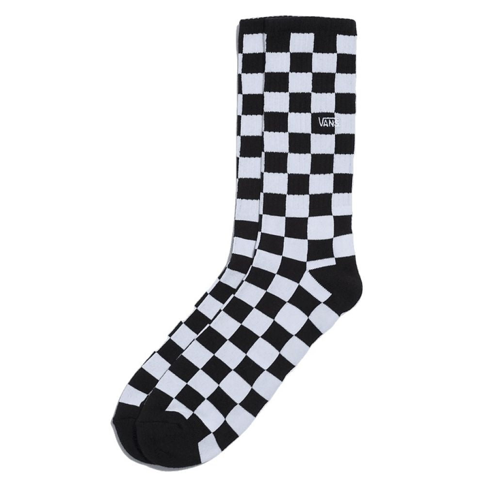Vans Men&#39;s Checkerboard Crew Sock in Black/White