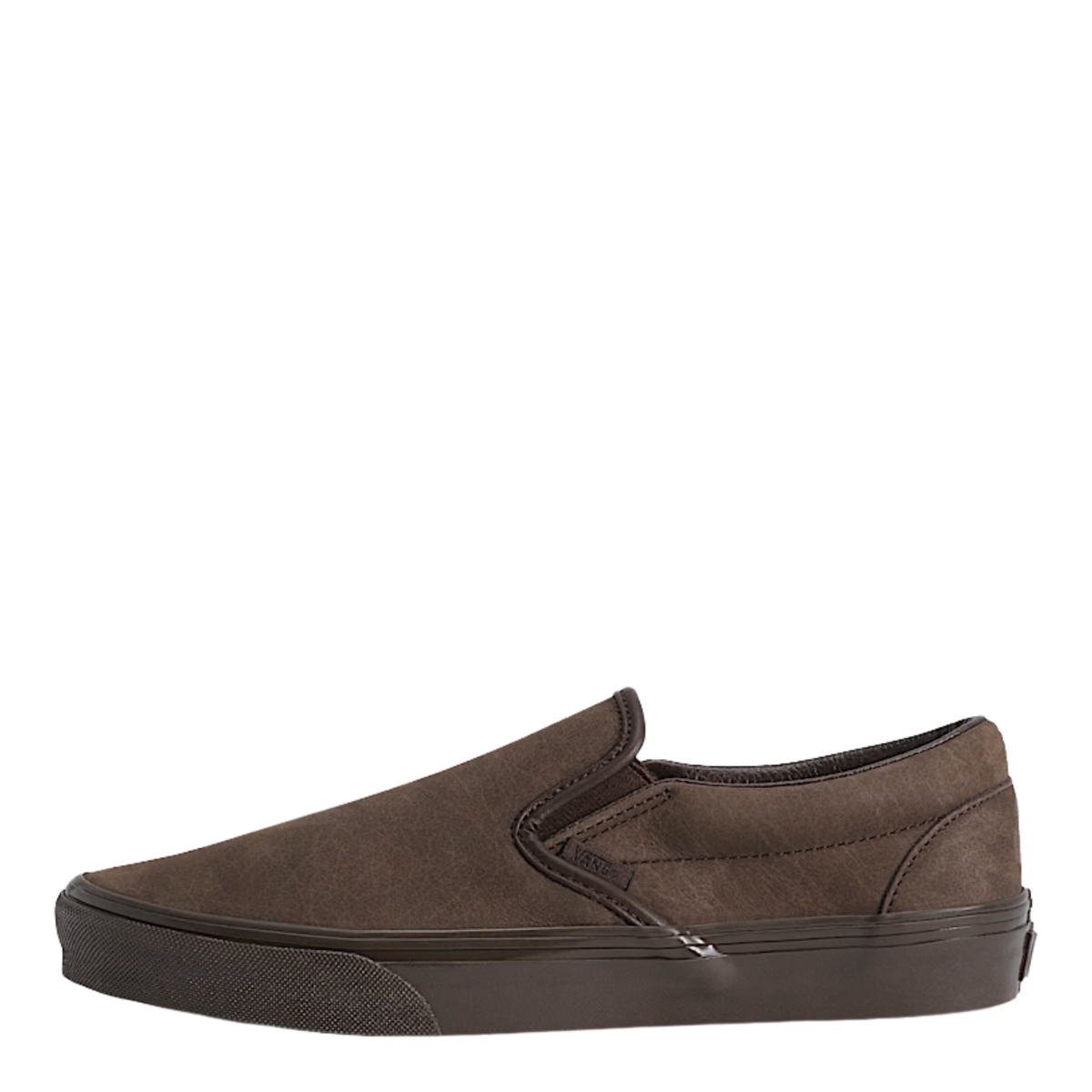 Vans Men's Classic Slip-On in Leather Brown/Brown