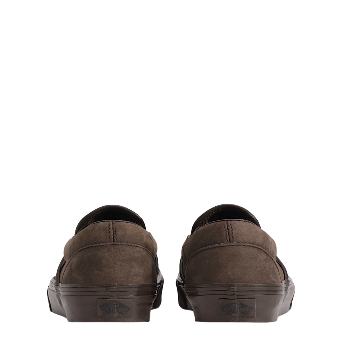 Vans Men's Classic Slip-On in Leather Brown/Brown