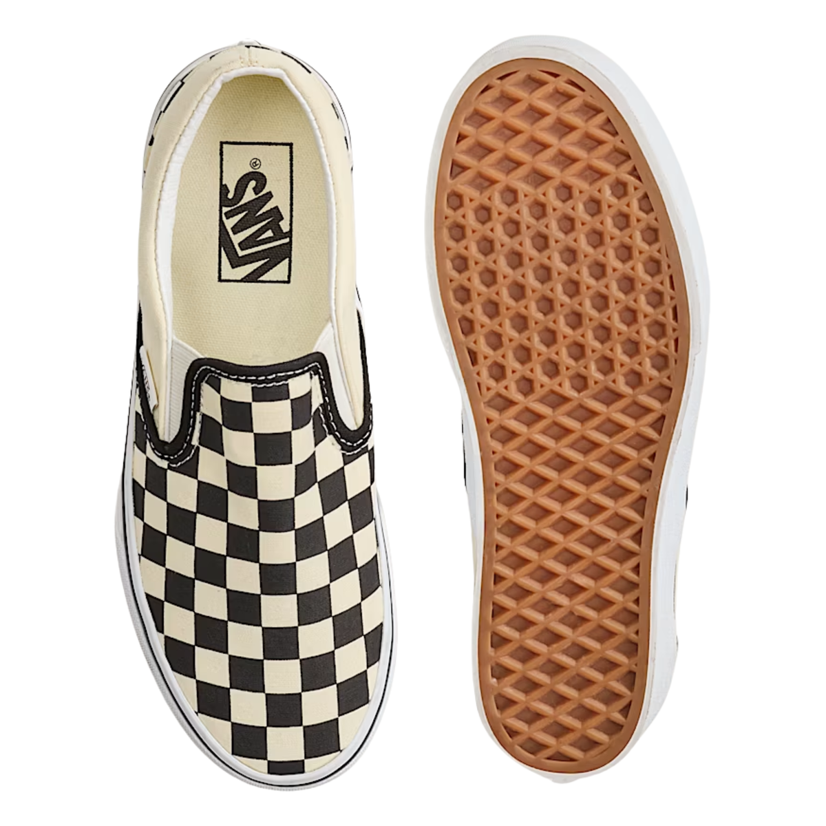 Vans Women's Slip-On Stackform in Checkerboard Black/Classic White