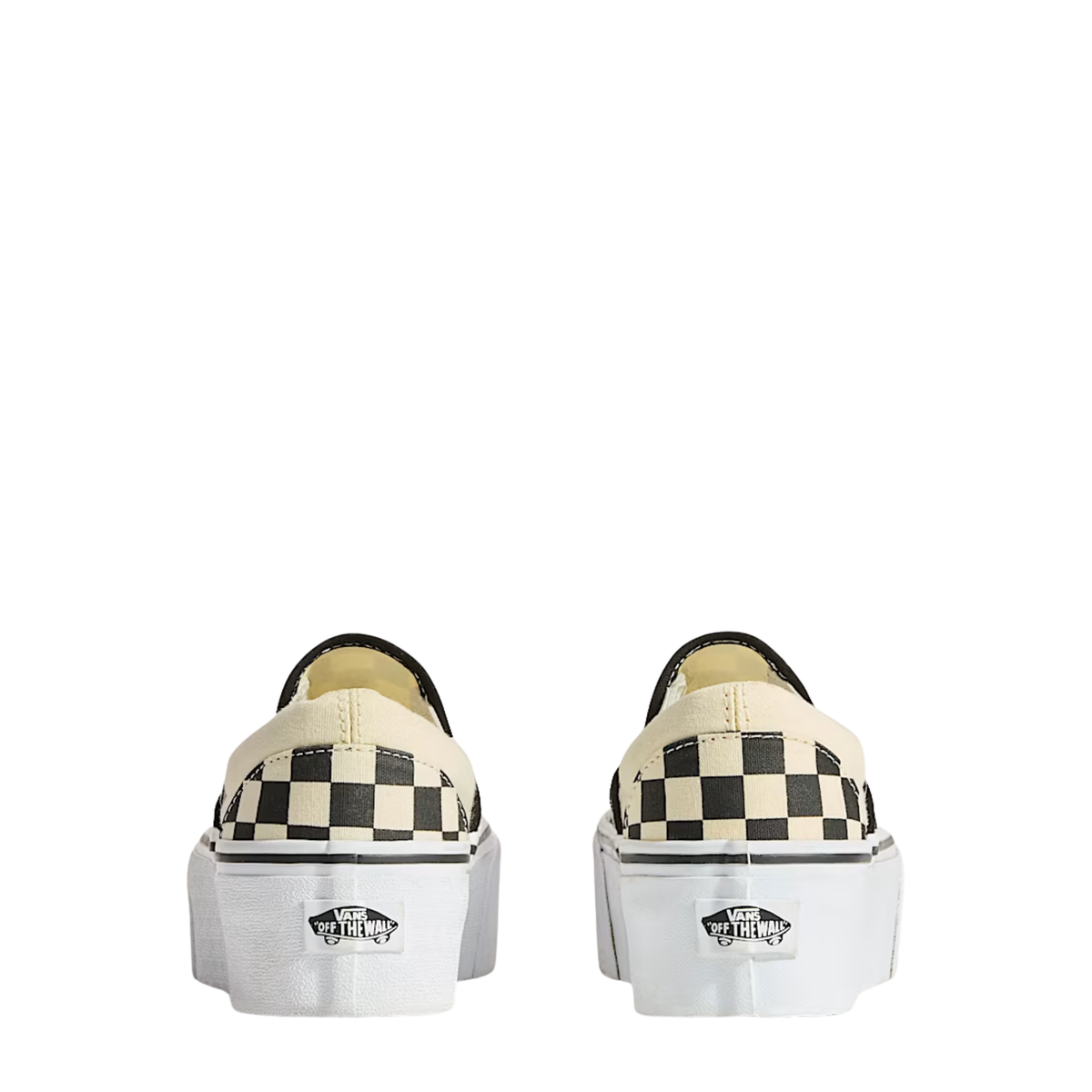 Vans Women's Slip-On Stackform in Checkerboard Black/Classic White
