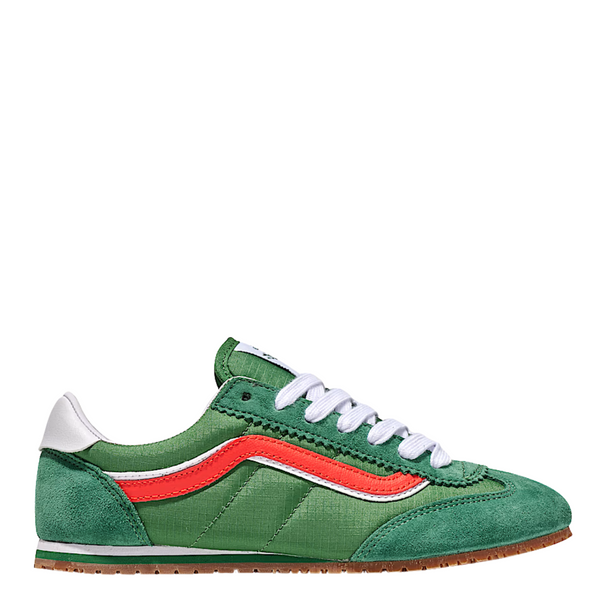 Vans Women's Super Lowpro in Fairway Green/Red