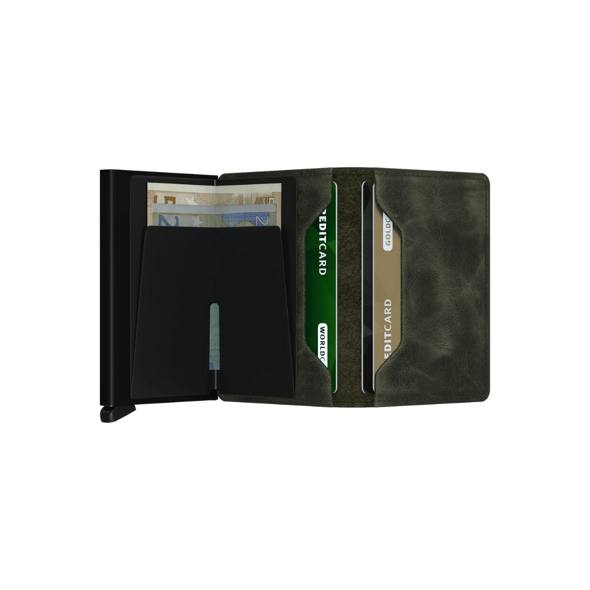 Secrid Vintage Slim Wallet in Olive/Black