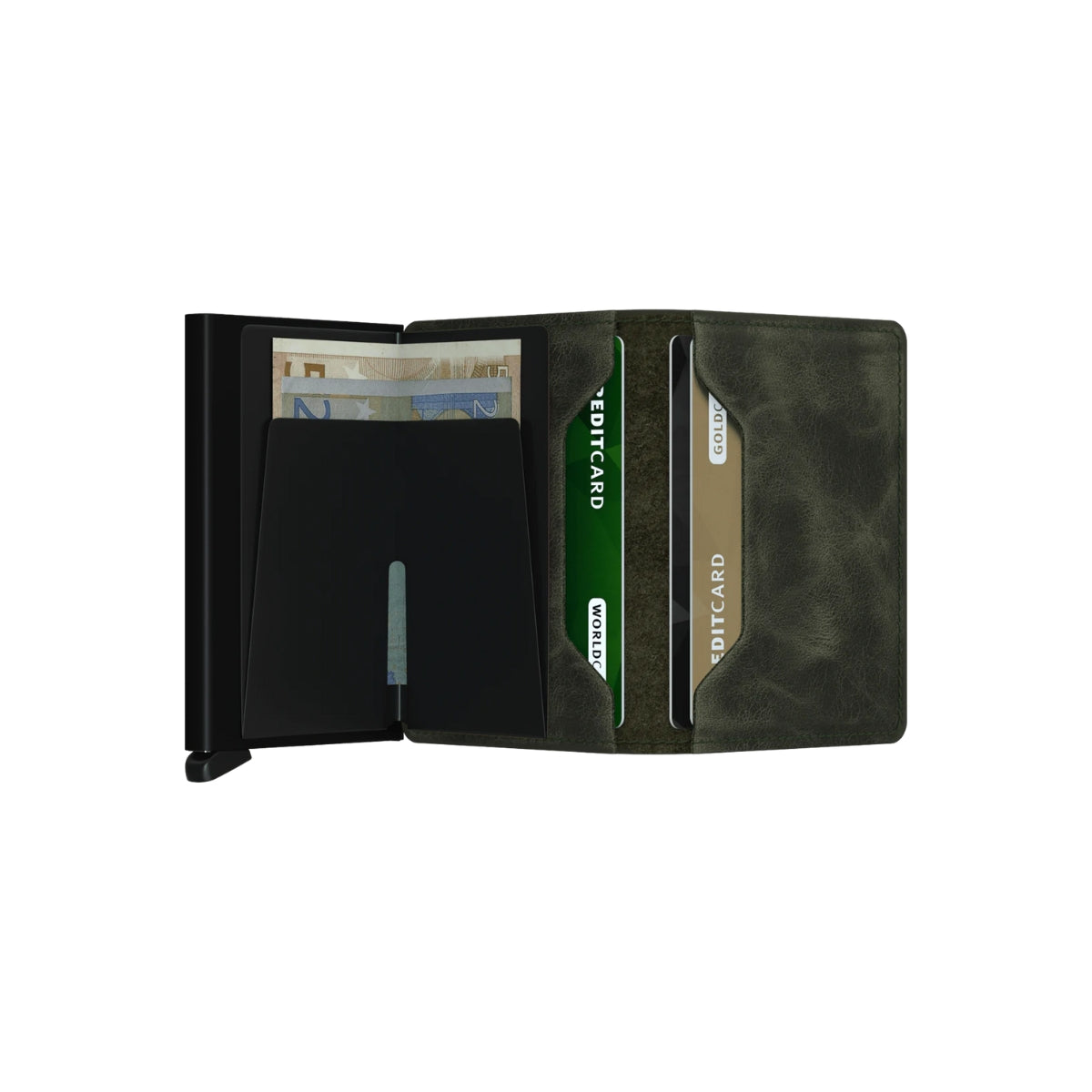 Secrid Slim Wallet Vintage in Olive/Black