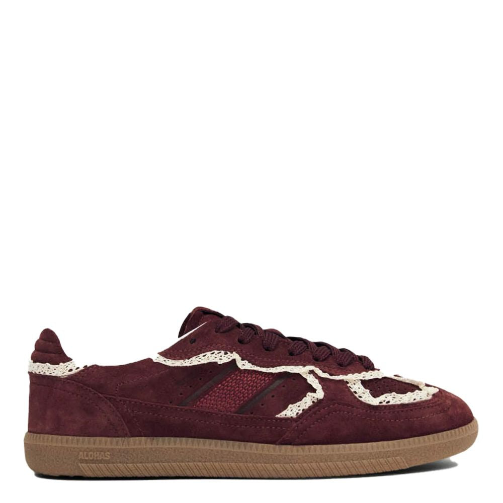 Alohas Women's Tb.490 in Crochet Burgundy Leather