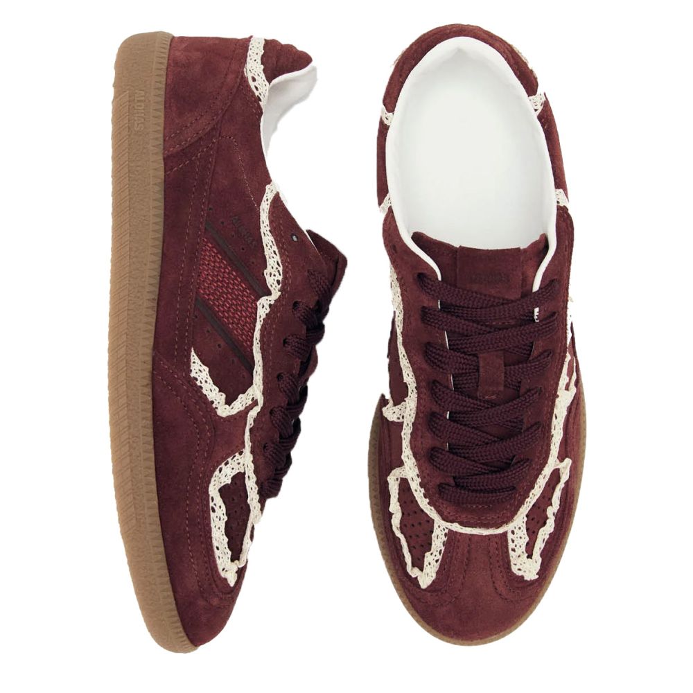 Alohas Women's Tb.490 in Crochet Burgundy Leather