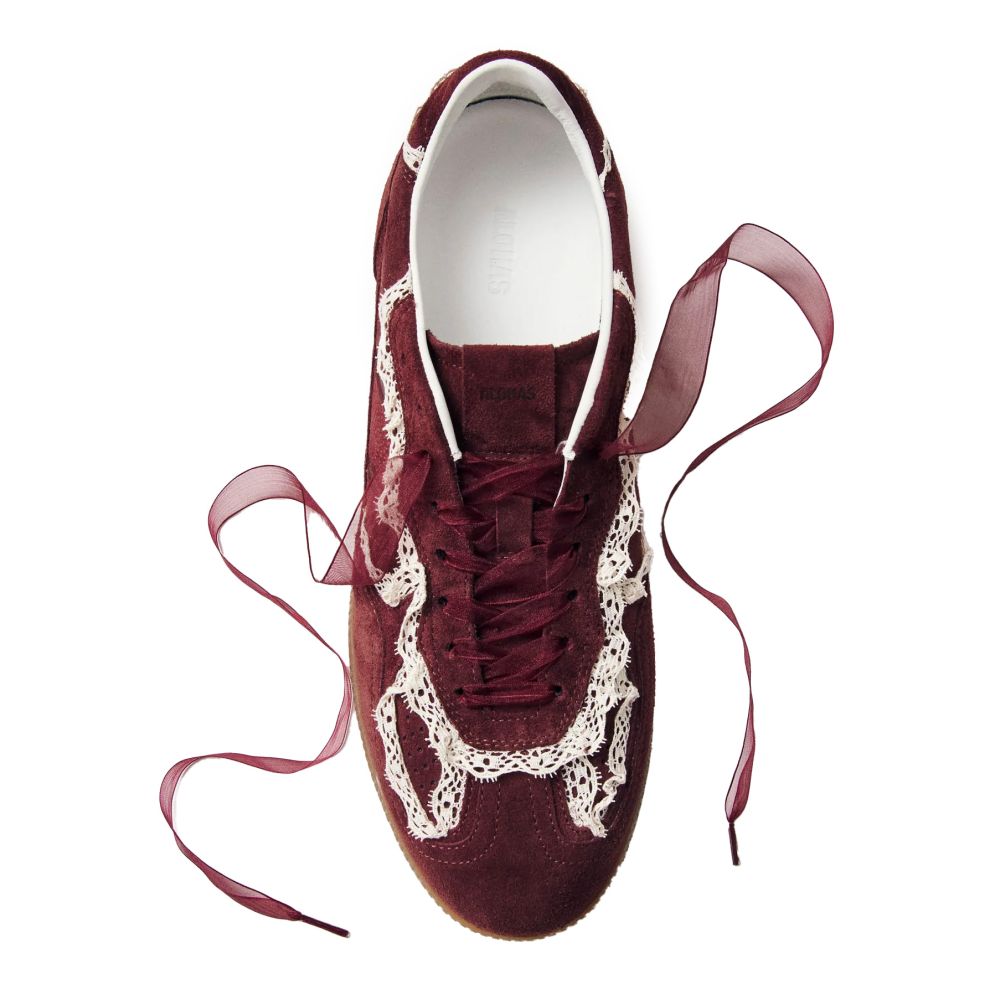 Alohas Women's Tb.490 in Crochet Burgundy Leather