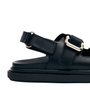 Alohas Women's Harper Leather Sandals in Black - Getoutside Shoes