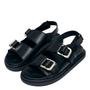 Alohas Women's Harper Leather Sandals in Black - Getoutside Shoes