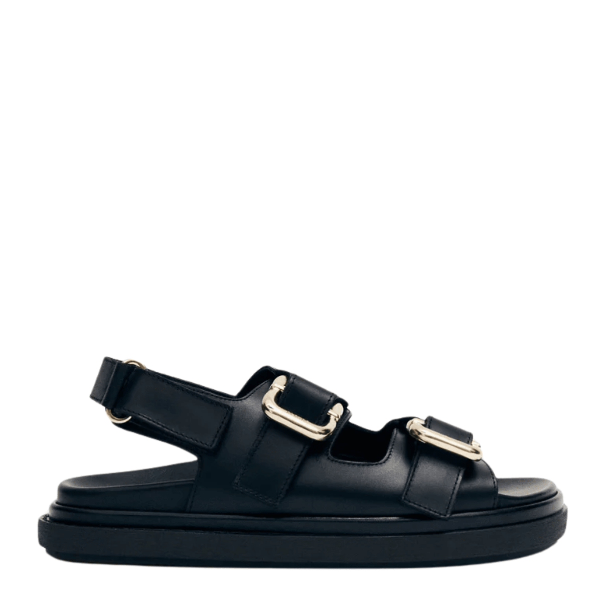 Alohas Women's Harper Leather Sandals in Black - Getoutside Shoes
