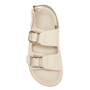Alohas Women's Harper Leather Sandals in Cream - Getoutside Shoes