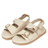 Alohas Women's Harper Leather Sandals in Cream - Getoutside Shoes